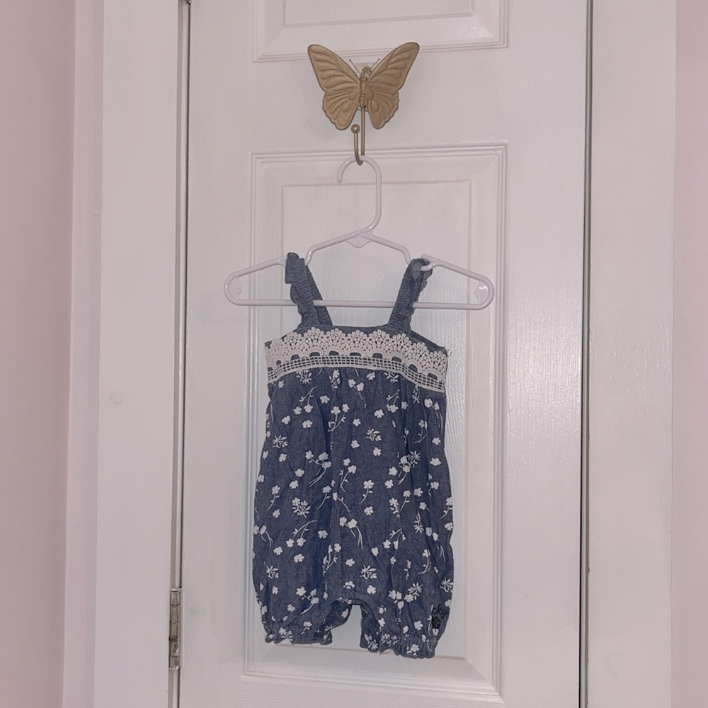 Lucky brand 6-9M jeans romper